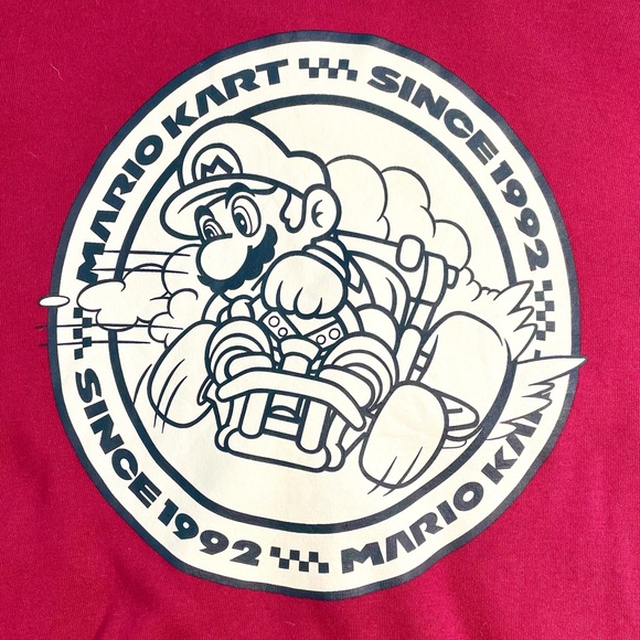 Girls Hybrid Apparel Nintendo MARIOKART Red and White Varsity Jacket (XL) - Picture 8 of 8